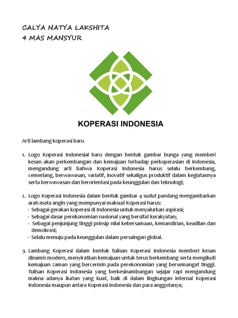 Arti Lambang Koperasi Baru Dan Gambarnya - AR Production