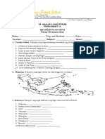 Worksheet Araling Panlipunan G8 PDF