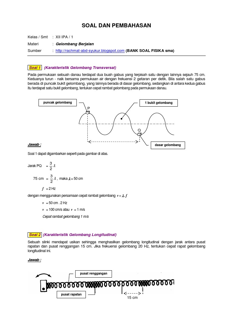 Soaldanpembahasan Gelombangberjalan