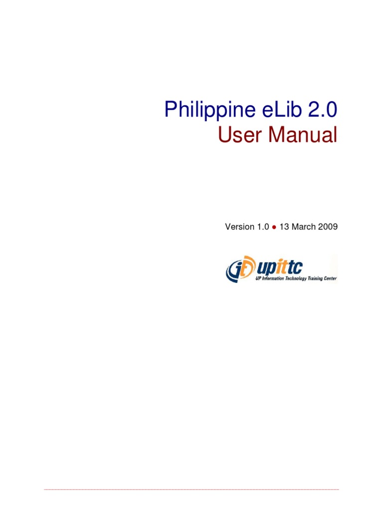 Philippine eLib User Manual Overview | PDF | Faq | Databases