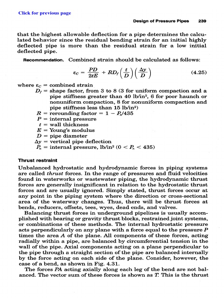 Thrust Block Design for Pressure Pipes | PDF | Pipe (Fluid Conveyance ...