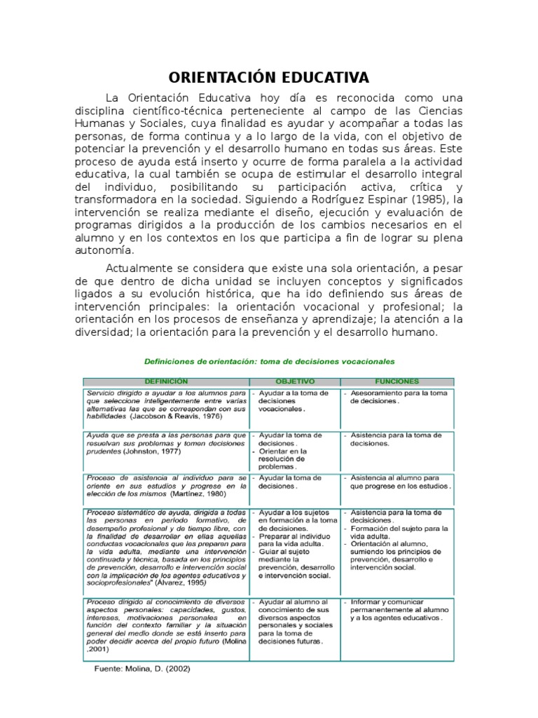 Evolución de la Orientación Educativa en México | PDF | México ...