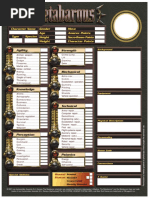 Metabarons Character Sheet