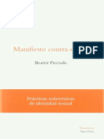 Beatriz Preciado - Manifiesto Contra-Sexual. Practicas Subversivas de Identidad Sexual PDF