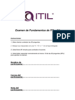 Examen de Entrada ITIL 20 Preguntas - Sin Respuesta