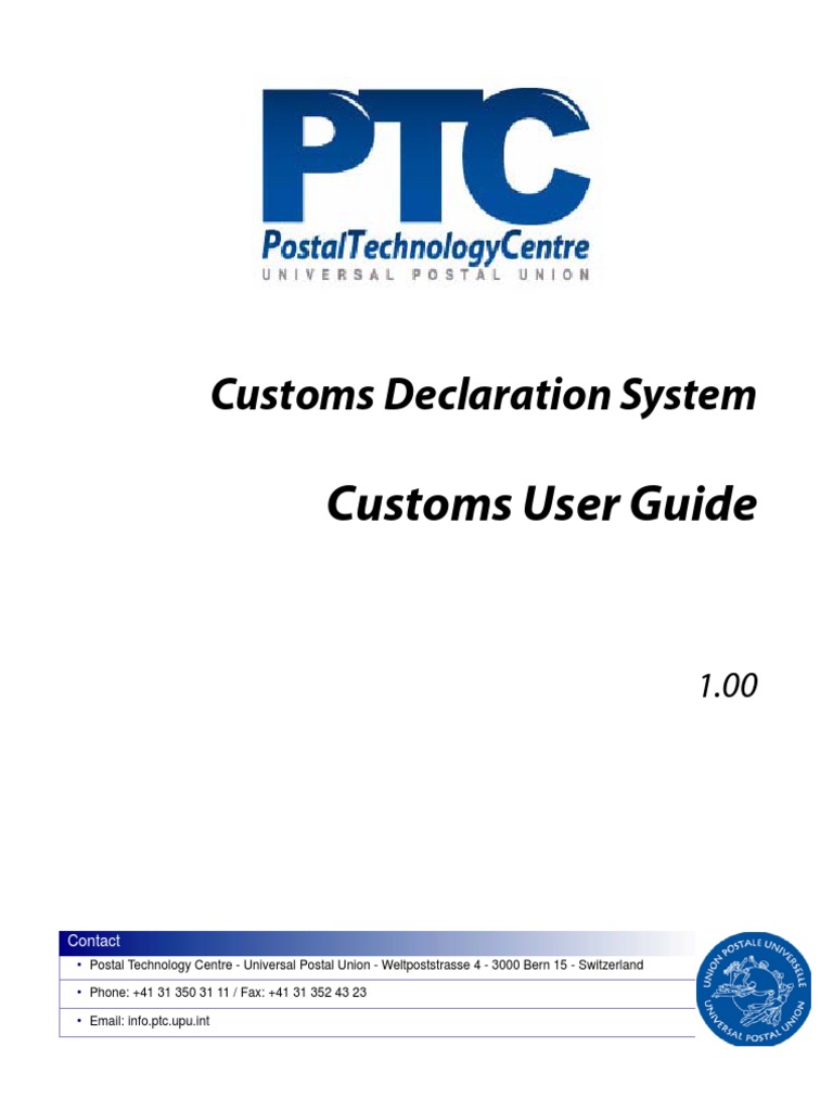 CDS Customs User Guide Electronic Data Interchange Customs