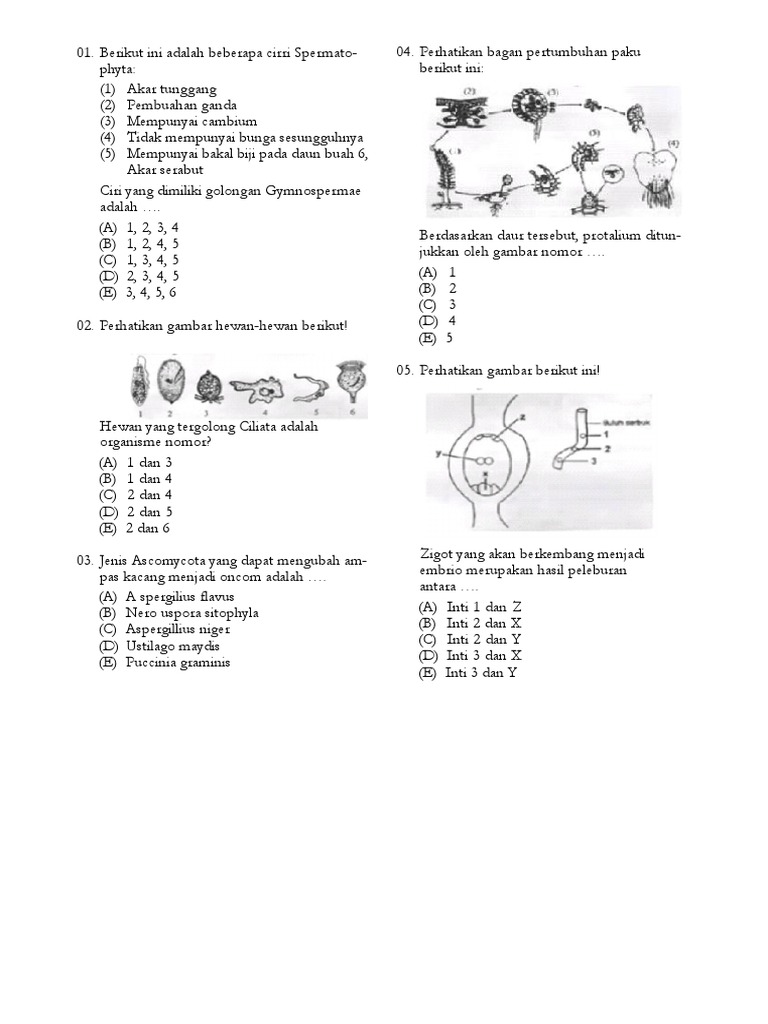 Soal Un Biologi 5 PDF
