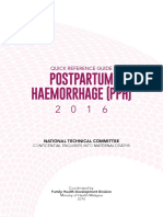 Quick Reference Guide of PostPartum Hemorrhage