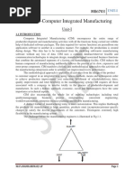 ME-6703-Computer Integrated Manufacturing: Unit-I