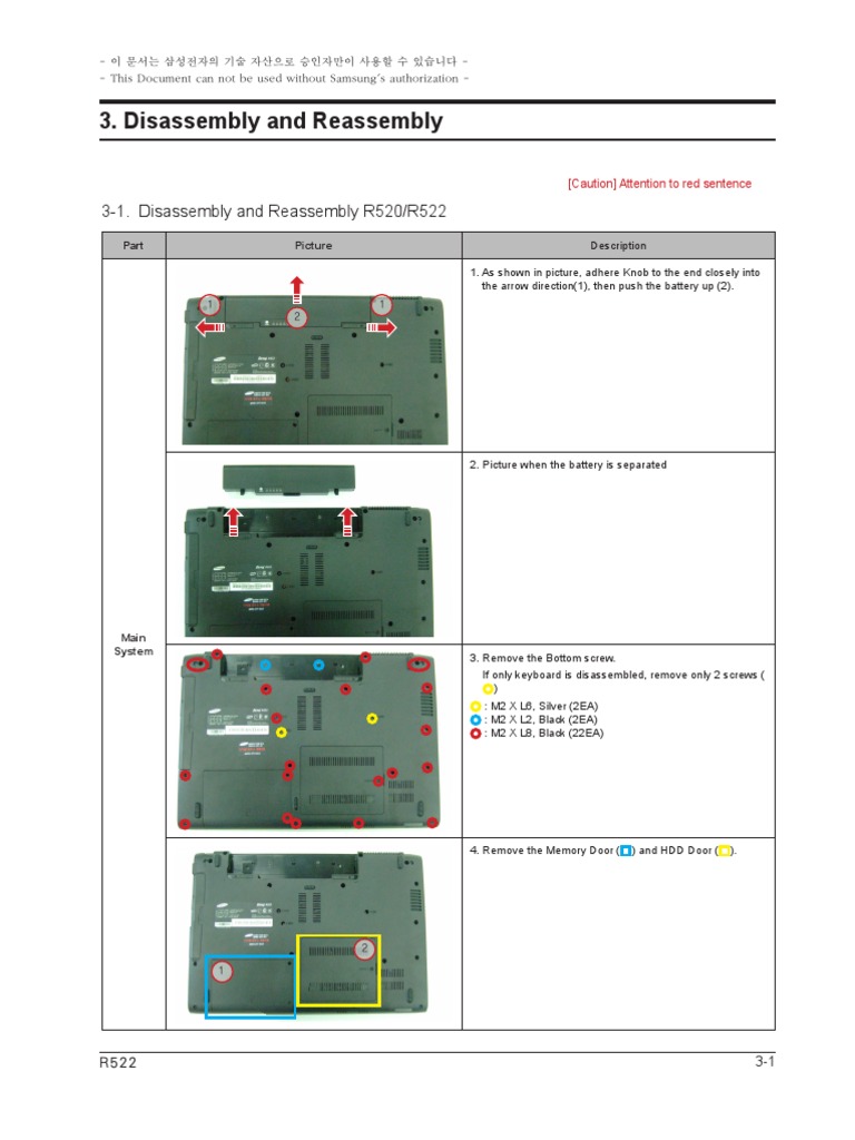R520/R522 Disassembly Guide | PDF | Electrical Connector | Equipment