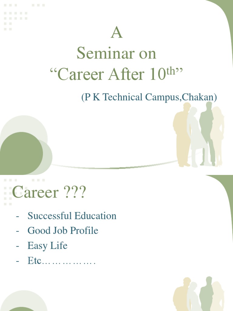 Career Paths After 10th Grade Seminar | PDF | Technology & Engineering
