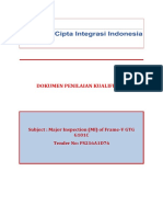 Dokumen Penilaian Kualifikasi: Subject: Major Inspection (MI) of Frame-V GTG G101C Tender No: PS216A1D76