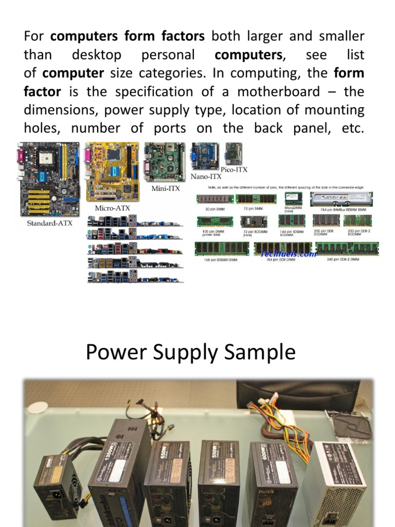 Computers, Factor Is The Specification of A Motherboard - The | PDF