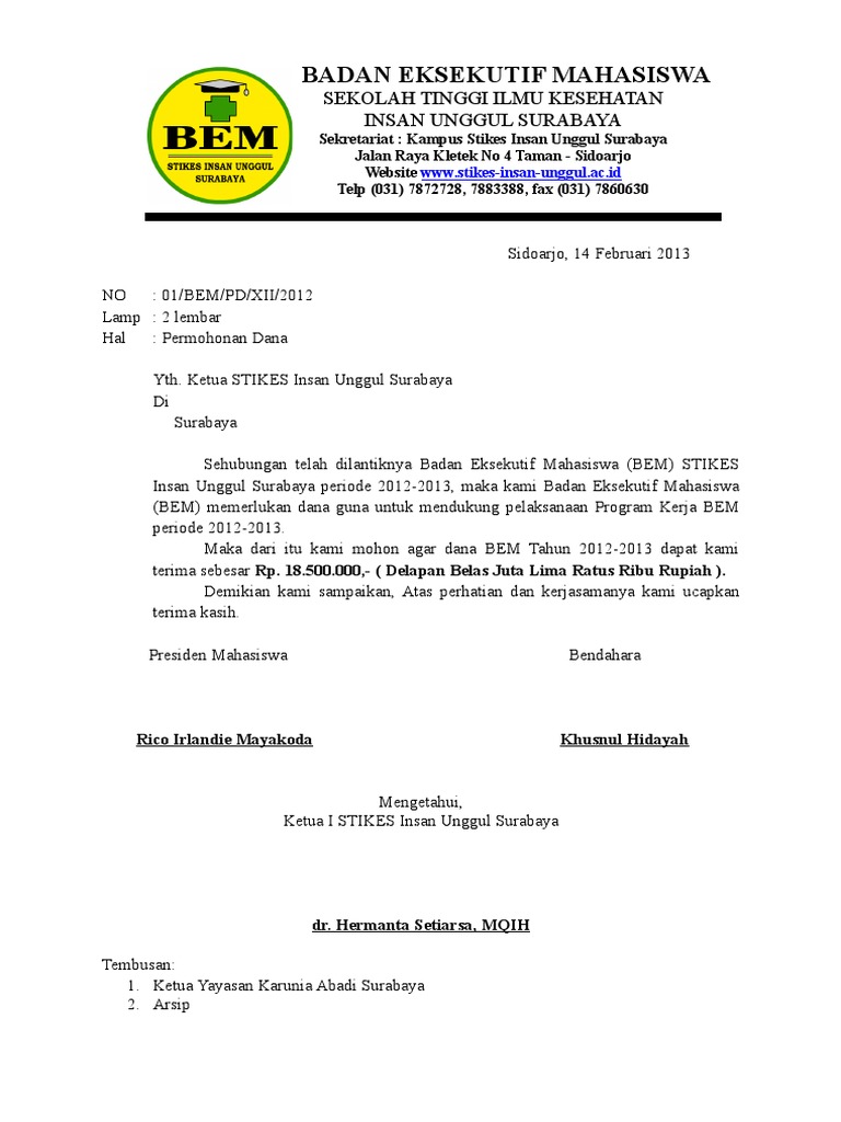 Contoh Surat Mohon Zakat Untuk Para Pelajar