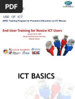 Responsible Use of Ict: End User Training For Novice ICT Users User Training For Novice ICT Users