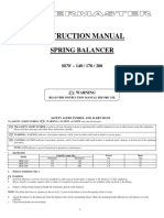 Instruction Manual: Spring Balancer