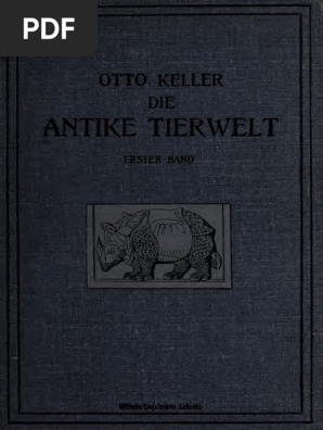 Keller Die Antike Tierwelt Band I Saugetiere Pdf
