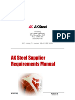 AK Steel Supplier Requirements Manual: ISO-9001/ TS-16949 REGISTERED