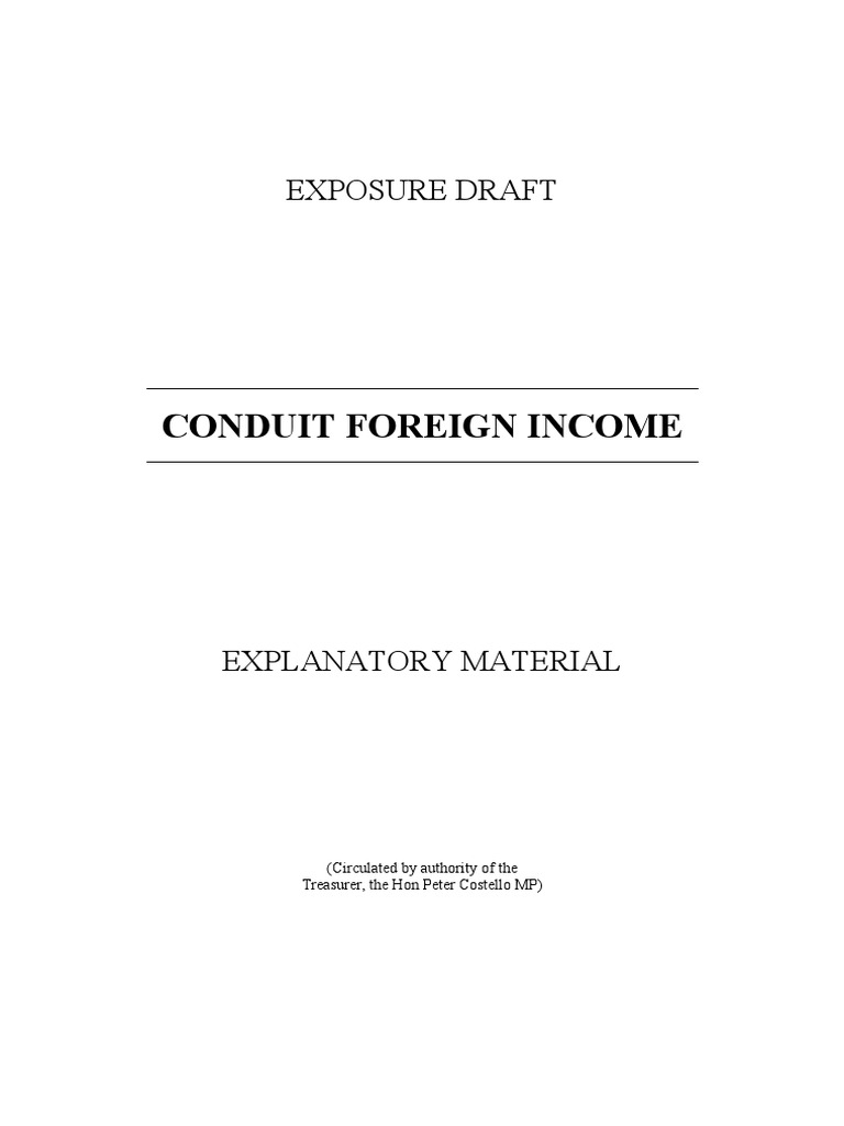 Conduit Foreign PDF Corporate Tax Capital Gains Tax