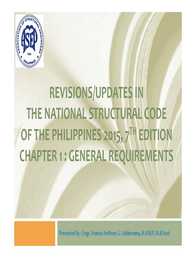 Pp01 Asep Nscp 2015 Background Of The Nscp Updates Specification