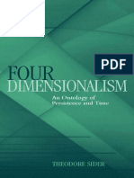 Four-Dimensionalism - An Ontology of Persistence and Time (Theodore Sider 2002)