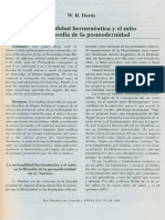 La Racionalidad Hermeneutica y El Mito en La Filosofia de La Posmodernidad