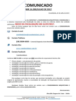 COMUNICADO - NBR 16 280 - Cond. Resid. Vila Felice PDF