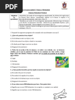 Guía de Apoyo Unidad I Fuerza y Movimiento Ciencias 4° Basicos