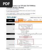 Setup Streamyx On TPLink TD