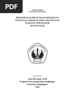 Download IMPLEMENTASI PERATURAN DAERAH KOTA PONTIANAK NOMOR 10 TAHUN 2010 TENTANG KAWASAN TANPA ROKOK DI PONTIANAK by -Aryef Panjaitan- SN355263558 doc pdf