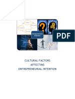 Cultural Factors Affecting Entrepreneurial Intention