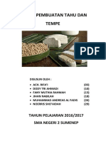 Proses Pembuatan Tahu Dan Tempe