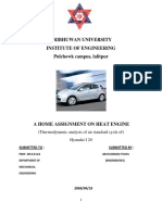 Thermodynamic analysis of air standard cycle of Hyundai I 20 engine