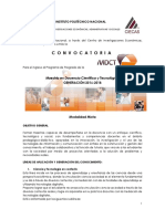 Convocatoria MDCT 2016 2018 PDF