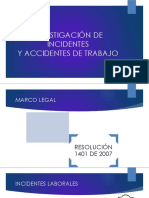 Investigación de Incidentes y Accidentes de Trabajo