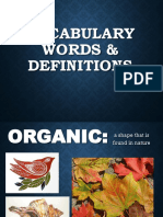 Vocabulary Words Definitions