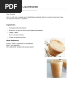 Capuccino de Liquidificador