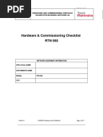 Hardware and Commissioning Checklist RTN 950