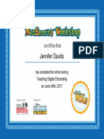 Netsmartz Workshop Certificate