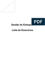 Lista de Exercícios - Gestão de Estoques