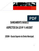 Saneamento Básico - Aspectos Da Lei 11445-2007