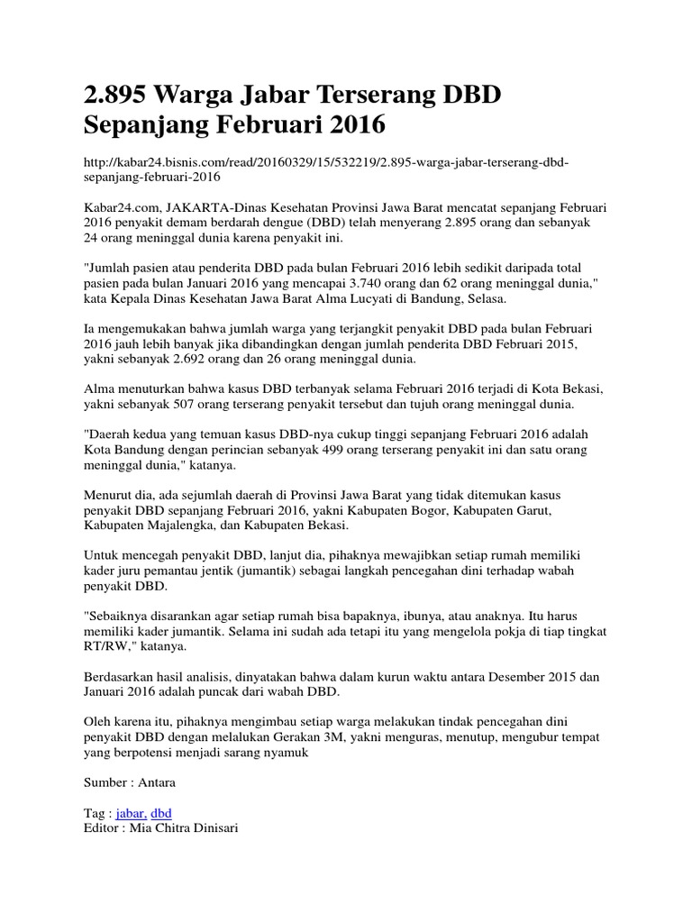 Bahan Bab I Data Dinkes Jabar Untuk Di Dafpus