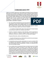 Comunicado FPF Sobre La Cancha Del Nacional