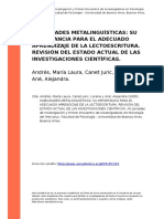 Habilidades Metalinguisticas Su Importancia para El Adecuado Aprendizaje de La Lectoes (..)