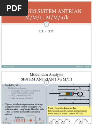 11 12 Analysis Sistem Antrian M M 1 M M N K