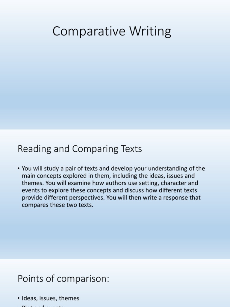 Comparative analysis intro picture