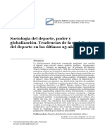 Sociologia Del Deporte, Poder y Globalizacion. Tendencia de La Sociologia Del Deporte en Los Ultimos 25 Años PDF