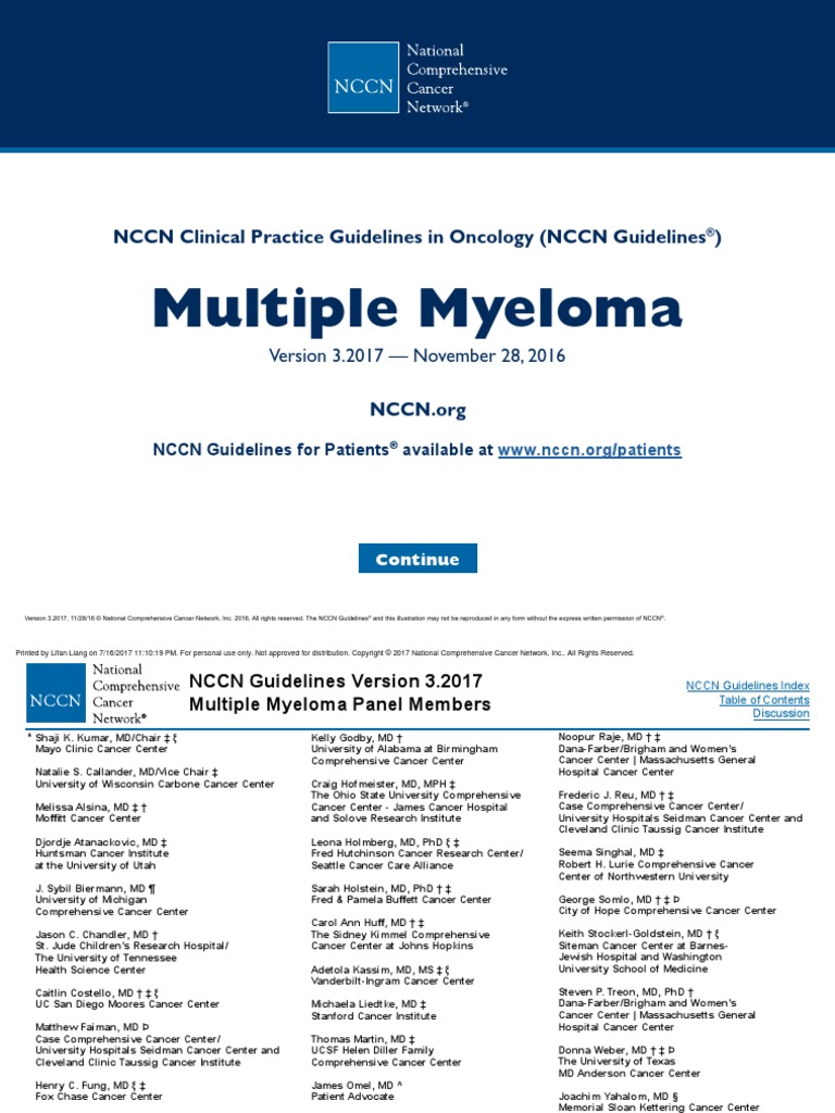Myeloma | PDF | Multiple Myeloma | Therapy