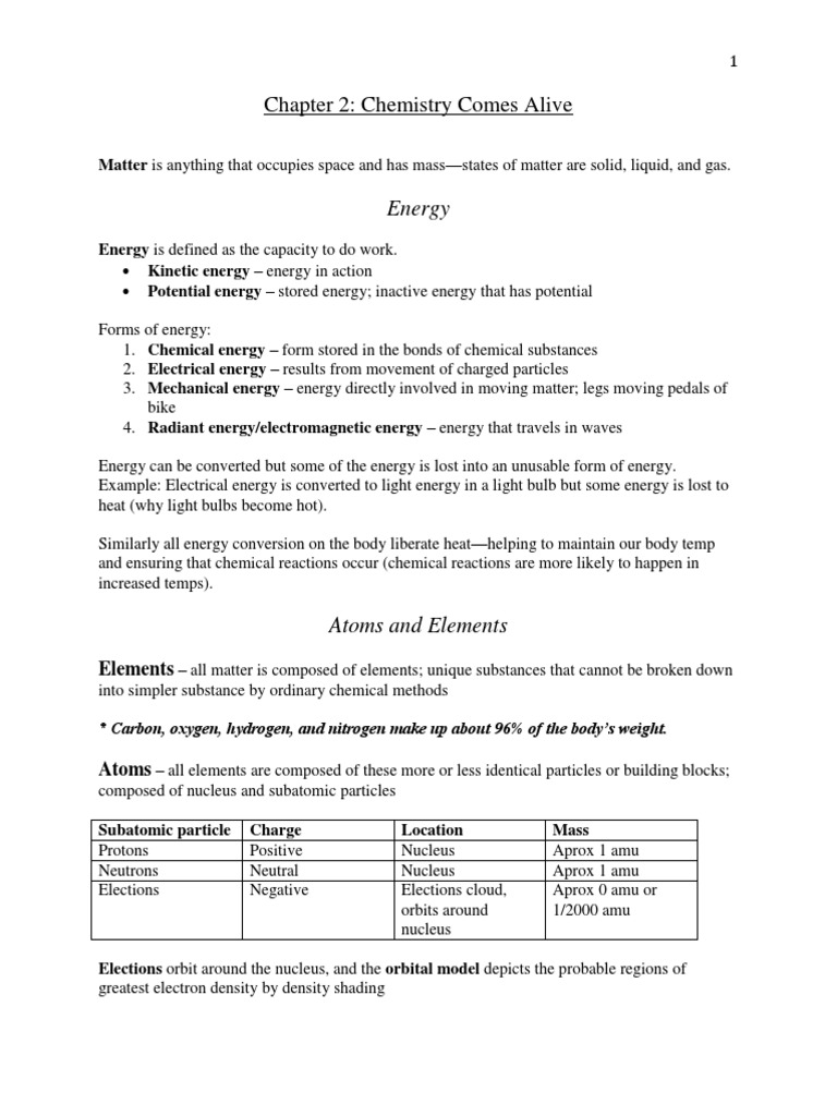 Chapter 2: Basic Chemistry Overview | PDF | Adenosine Triphosphate | Rna