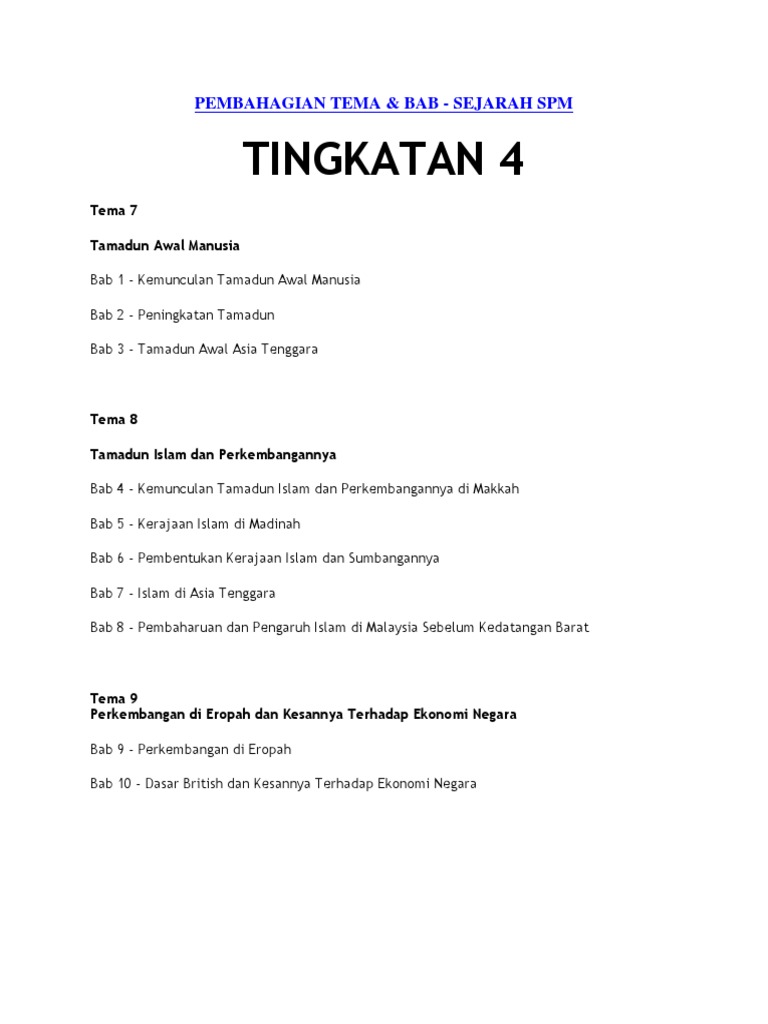 Pembahagian Tema Pdf
